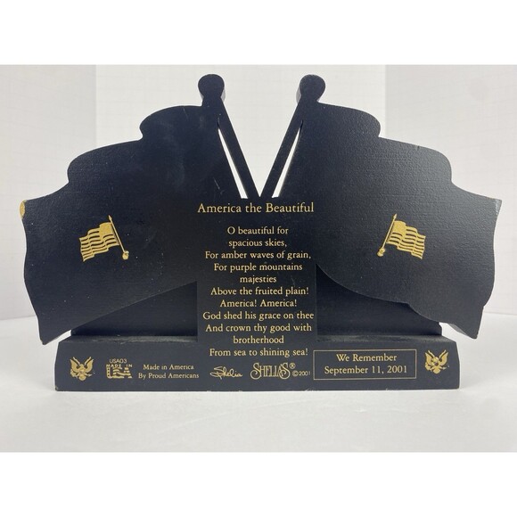 Stella's 2001 White House Wooden Shelf Sitter 9/11 Remembrance *MADE IN THE USA* - Picture 3 of 13